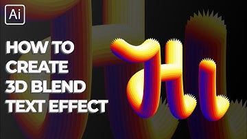3D Blend Text Effect in Adobe Illustrator | Fluid Lettering Blend Tool