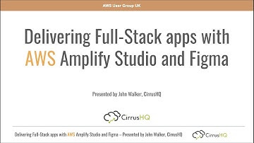 Delivering Full-Stack apps with AWS Amplify Studio and Figma
