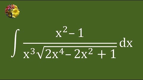 4th method to evaluate the integral using quotient rule of differentiation (AMU-2013-19AAA)