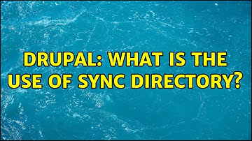 Drupal: What is the use of sync directory?