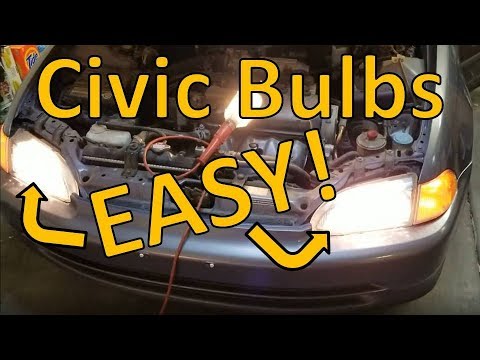 92-95 Civic Headlight Bulb Replacement - YouTube