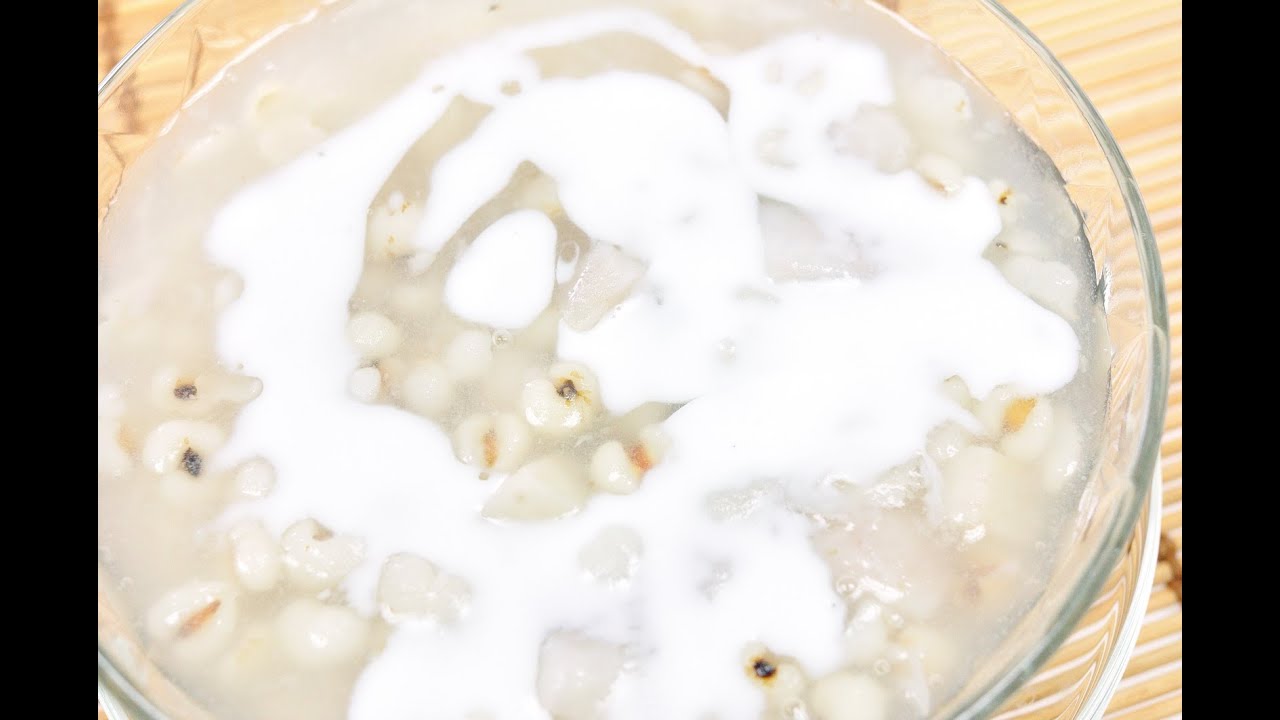 Sweeten Millet with Coconut Milk (Thai Dessert) – Luk Dueai Peak ลูกเดือยเปียกเผือก