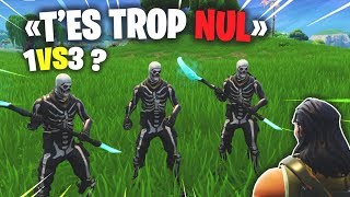 J'ai défié ces 3 NOOBS en 1VS3 sur Fortnite, voici ce qu'il s'est passé...