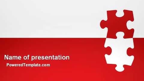 Red Jigsaw Pieces PowerPoint Template by PoweredTemplate.com