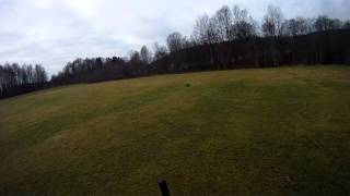 NutBall RC plane rolls, loops, high-alpha and craches