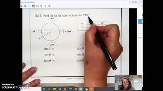 5-3 Day 1 Trig Functions on the Unit Circle Part 2