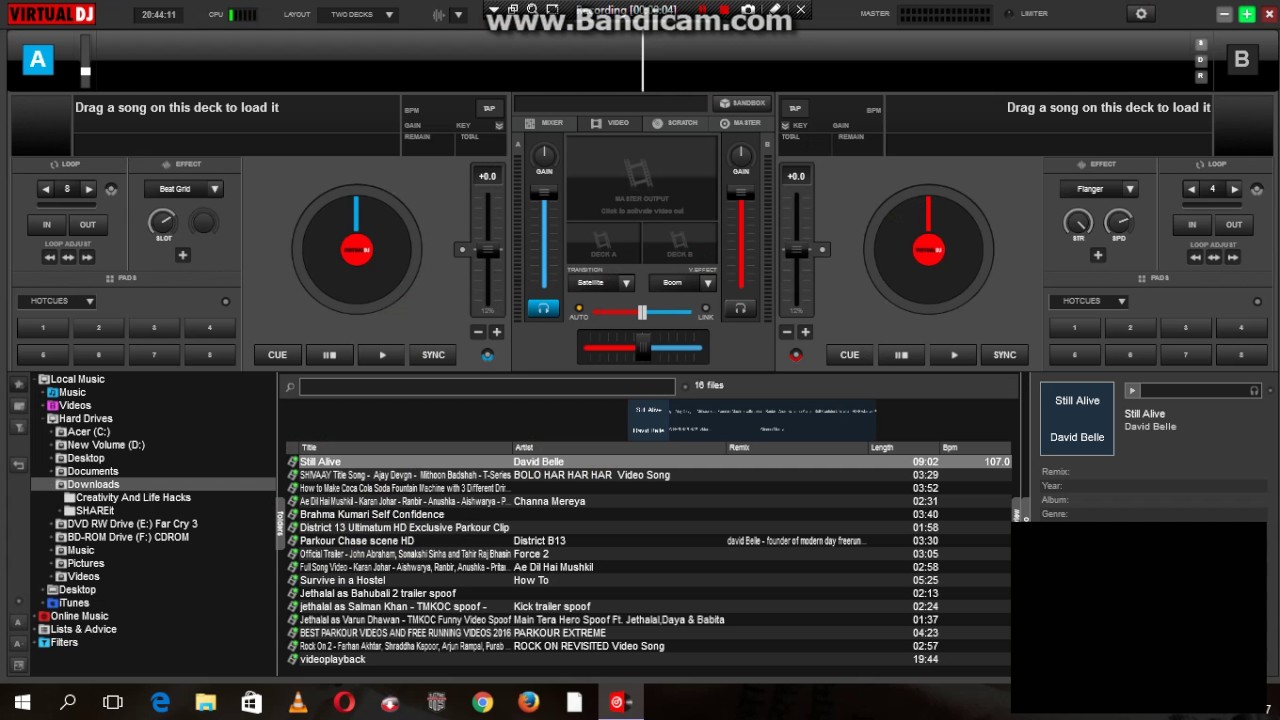 Virtual Dj version 8 mixing 2 tutorial - YouTube