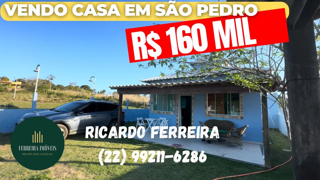 Vendo Casa em Botafogo, São Pedro – Cabo Frio/Búzios | Terreno 200 m² Rural R$ 160 Mil