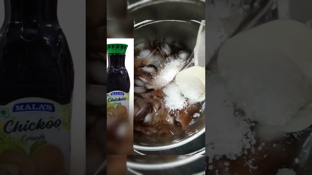 Mala's Chickoo Crush Juice Recipe 