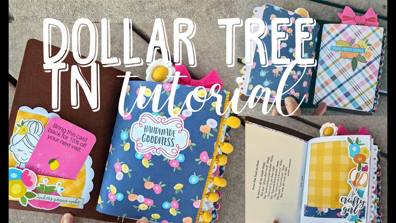 Tutorial for Dollar tree Travelers Notebook YouTube