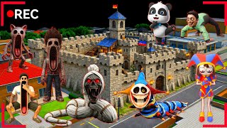 Yuta and Mio Build a Massive Fortress Base to Stay Safe From the Pocong, Worm, and Pomni Army in ...