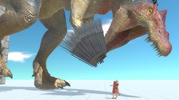 OP Spear God vs Titans in ALL UNITS near Wobbly Buildings Animal Revolt Battle Simulator