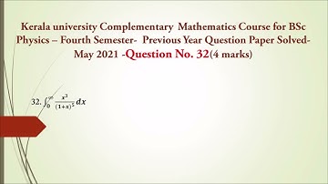 Kerala University Complementary Mathematics-Bsc phy- Fourth sem- Previous year Questn paper May 2021