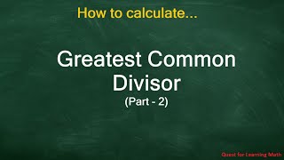 Calculating the Greatest Common Divisor using Euclidean Algorithm | Part 2