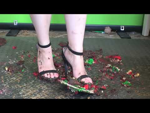 Choclate Rainbow Cake Crush Black Sandals
