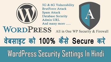 WordPress Security Plugin BEST PRACTICES All In One WP Security & Firewall in Hindi