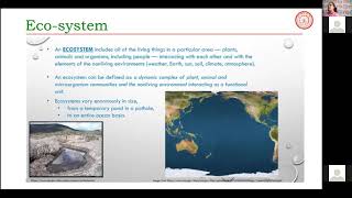 Lecture 25 Climate change, energy and resilient eco system