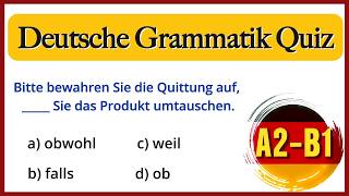 Deutsch Grammatik Quiz für Niveau A2-B1 | Schaffst du alle Fragen?