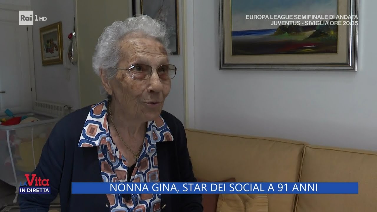 Nonna Gina, star a 91 anni - La Vita in Diretta 11/05/2023