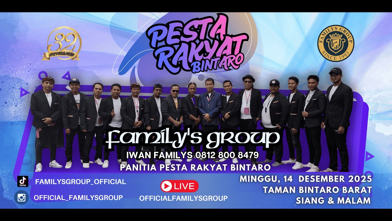 Live Familys Group Edisi Pesta Rakyat Bintaro | Minggu, 14 Desember 2025 MALAM