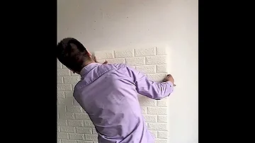 Самоклеящиеся 3d панели. Поклейка белого кирпича