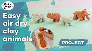 Create air dry clay animals easy step by step