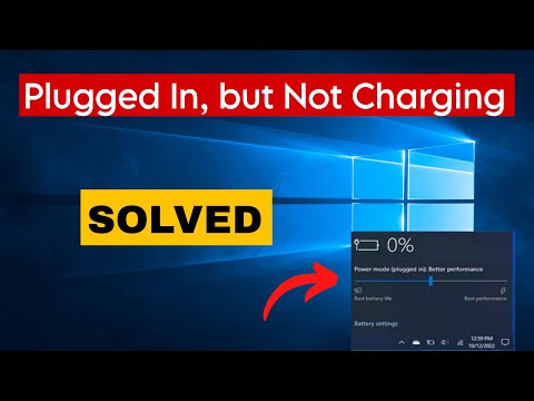 Plugged In Not Charging || Laptop Battery Not Charging Windows 10/11 Solution!