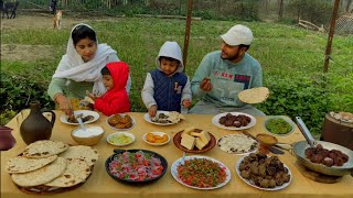 Village Living Routine : Gola Seek Kabab and Clay pot Tawa Naan Bread Il