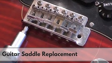 How to replace guitar bridge saddles