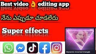 Best trending tiktok, whatsapp, instagram, simple free videos editing
effects app|| in telugu