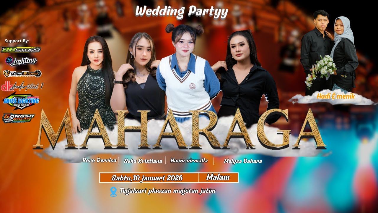 LIVE MAHARAGA WEDDING HADI & MENIK || DK AUDIO JILID 1 || 3D LIGHTING || TOPIX STUDIO