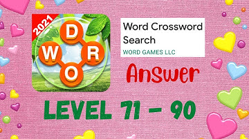 Word Crossword Search - Level 71-90 | TUTORIAL | ANSWER #wordcrosswordsearch #tutorial #answer