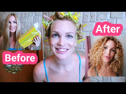 Straw Curls🔥 Heatless Curls🔥 LIFI HACK🔥 Silena Russian Girl