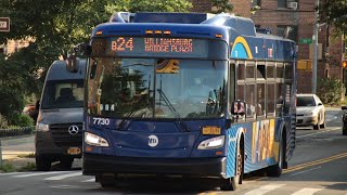 MTA NYC Bus: 2019 New Flyer XD40 7730 On The B24 @ Greenpoint & 48th Ave • 07/15/2022
