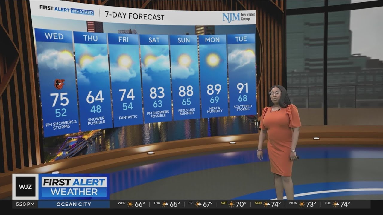 Rain and storm possibilities Wednesday in Maryland - YouTube