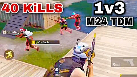 M24 TDM 1v3 With Pathan Enemies 😂 | 40 kills ❤️ watch till the EnD to see ComBo 🔥