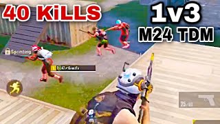 M24 TDM 1v3 With Pathan Enemies 😂 | 40 kills ❤️ watch till the EnD to see ComBo 🔥