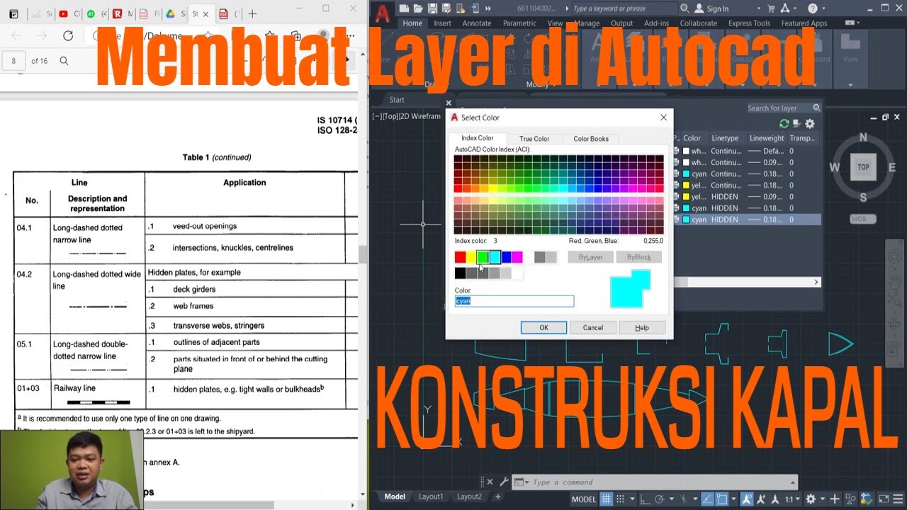 02. Desain Konstruksi Kapal - Cara Membuat Layer di Autocad - YouTube