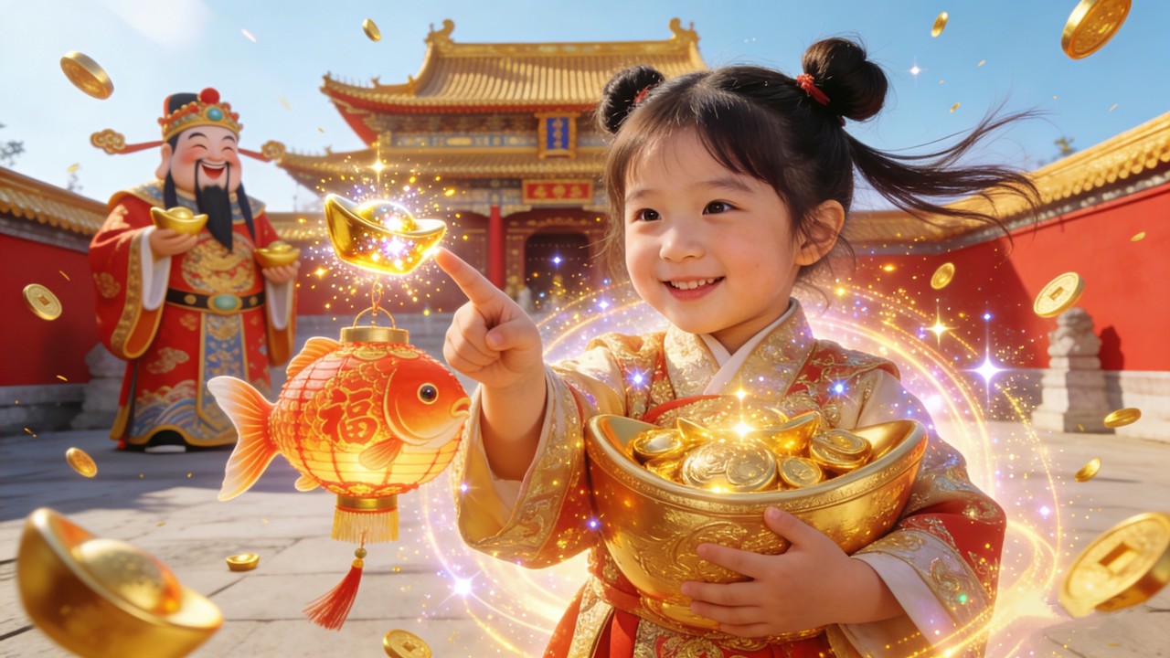 荒年撿回5歲黴運小寶，全家餓的前胸貼後背！殊不知小哭包竟是活錦鯉，小手一揮白米金子嘩嘩來，帶領一家財源滾滾！ 