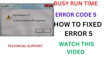 #busysoftware run time error code 5 how to fixed this error code this video full process guide #busy