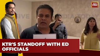 Kavitha Confronts Enforcement Directorate Officials in Home Standoff| KTR Argues With ED Officers