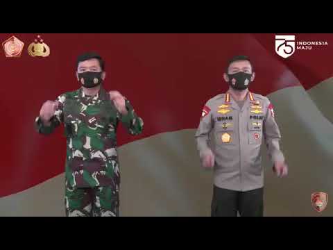 Kapolri dan Panglima TNI Ucapkan Digahayu RI Ke - 75