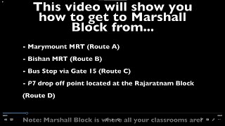 2022 Year 1 Directions to Marshall Block