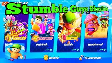 Stumble Guys New update Skyslide event Android-iOS Gameplay Walkthroughs #stumbleguys