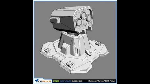 SciFi Base / Defense Tower FREE Pack 03 3D model from CGTrader.com