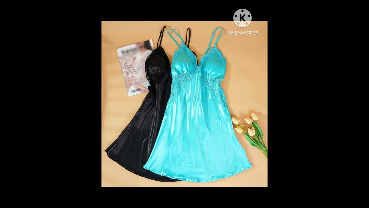 تشكيله رائعه من ملابس النوم  (لانجريهات )من الستان  للصيف