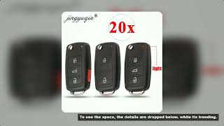 jingyuqin 20pcs/lot Flip Key Case For New VW Transporter Polo GOLF 202AD 202H Folding Remote key She