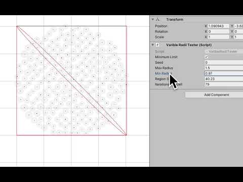 Variable-Radii poisson disk sampling