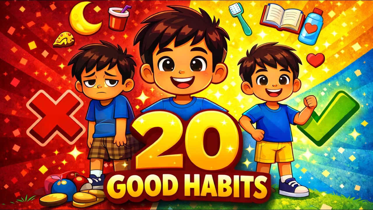 20 Good Habits for Kids | Good Habits vs Bad Habits | Personal Hygiene ...