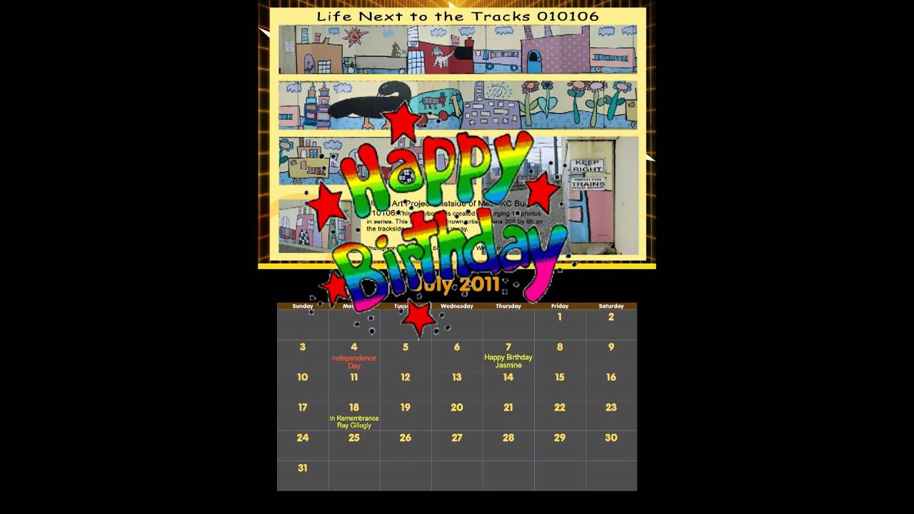 07 July 2011 Birthday Calendar.wmv